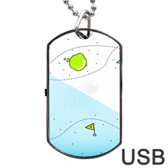 Astronaut Spaceship Dog Tag Usb Flash (one Side) by Bedest