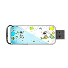 Astronaut Spaceship Portable Usb Flash (one Side) by Bedest