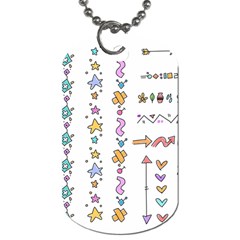 Doodles Border Letter Ornament Dog Tag (one Side) by Bedest