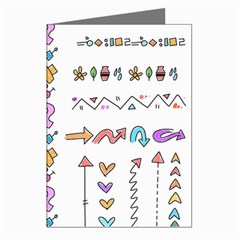 Doodles Border Letter Ornament Greeting Cards (pkg Of 8) by Bedest