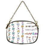 Doodles Border Letter Ornament Chain Purse (Two Sides) Back