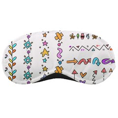 Doodles Border Letter Ornament Sleep Mask by Bedest