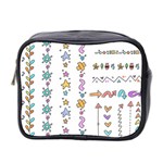 Doodles Border Letter Ornament Mini Toiletries Bag (Two Sides) Front