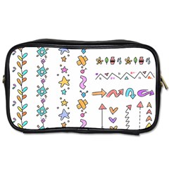 Doodles Border Letter Ornament Toiletries Bag (one Side) by Bedest