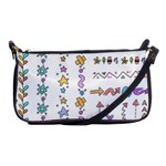 Doodles Border Letter Ornament Shoulder Clutch Bag Front