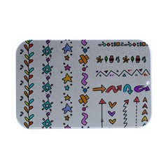 Doodles Border Letter Ornament Open Lid Metal Box (silver)  