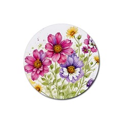 Flourish Colours Invitation Rubber Coaster (round) by Bedest