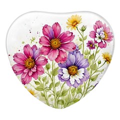 Flourish Colours Invitation Heart Glass Fridge Magnet (4 Pack) by Bedest