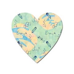 Background School Doodles Graphic Heart Magnet by Bedest