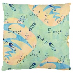 Background School Doodles Graphic Large Premium Plush Fleece Cushion Case (two Sides) by Bedest