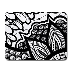 Flower Mandala Pattern Doodle Small Mousepad by Bedest