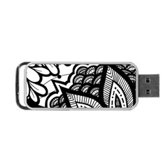 Flower Mandala Pattern Doodle Portable Usb Flash (two Sides) by Bedest