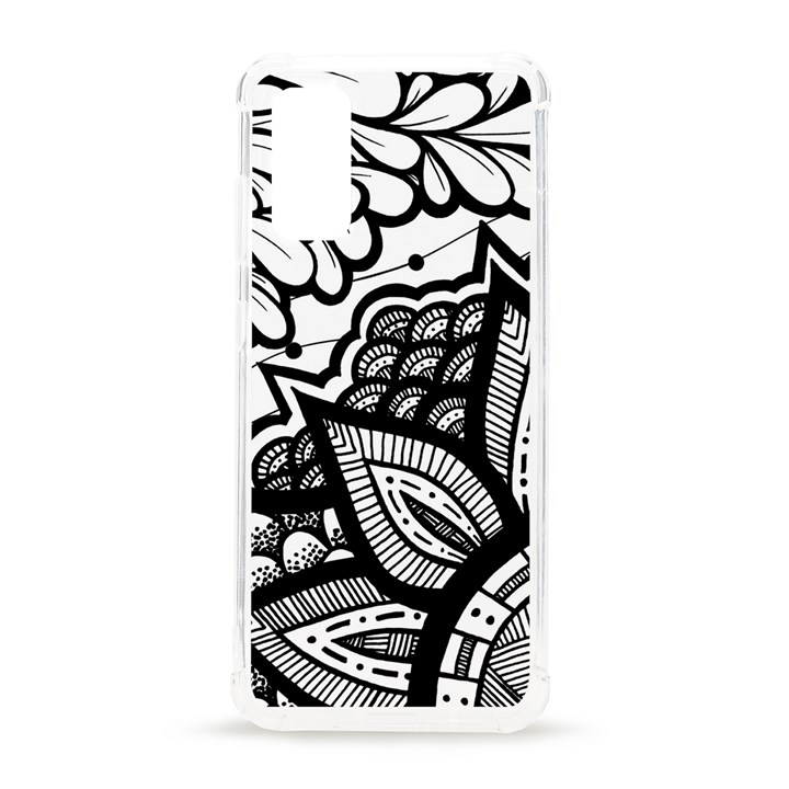 Flower Mandala Pattern Doodle Samsung Galaxy S20 6.2 Inch TPU UV Case