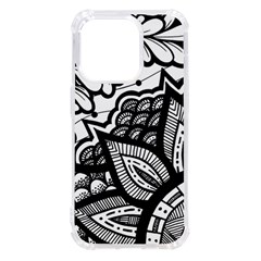 Flower Mandala Pattern Doodle Iphone 14 Pro Tpu Uv Print Case by Bedest