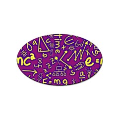 Background Doodles Math Sticker Oval (10 Pack) by Bedest