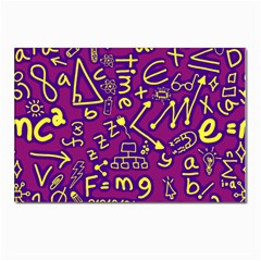 Background Doodles Math Postcards 5  X 7  (pkg Of 10)