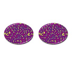 Background Doodles Math Cufflinks (oval) by Bedest