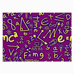 Background Doodles Math Large Glasses Cloth by Bedest