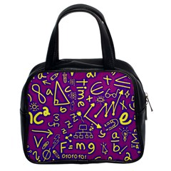 Background Doodles Math Classic Handbag (two Sides) by Bedest