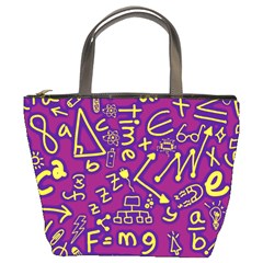 Background Doodles Math Bucket Bag by Bedest