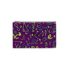 Background Doodles Math Cosmetic Bag (small) by Bedest