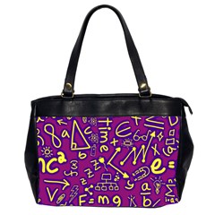 Background Doodles Math Oversize Office Handbag (2 Sides) by Bedest