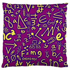 Background Doodles Math Large Cushion Case (one Side) by Bedest