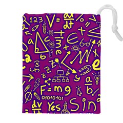 Background Doodles Math Drawstring Pouch (4xl) by Bedest