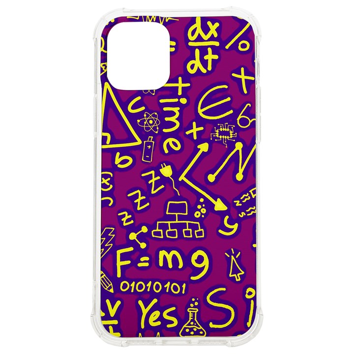 Background Doodles Math iPhone 12/12 Pro TPU UV Print Case