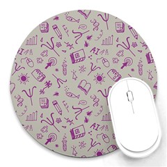 Abstract Design Background Pattern Round Mousepad