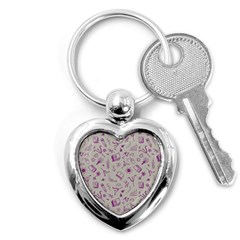 Abstract Design Background Pattern Key Chain (Heart)