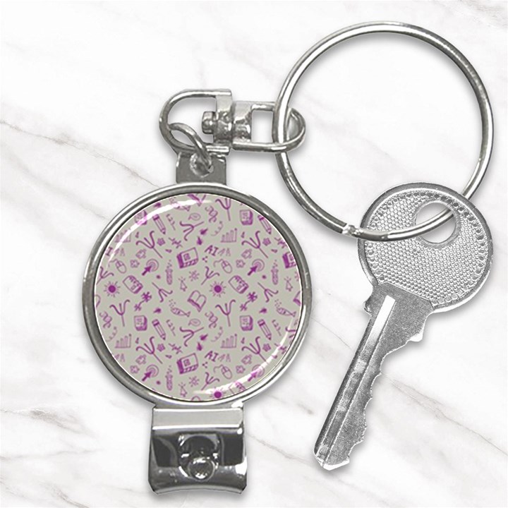 Abstract Design Background Pattern Nail Clippers Key Chain