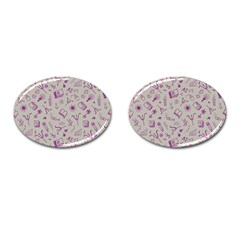 Abstract Design Background Pattern Cufflinks (Oval)