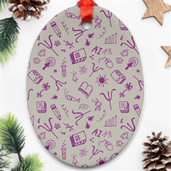 Abstract Design Background Pattern Oval Ornament (Two Sides)