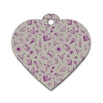 Abstract Design Background Pattern Dog Tag Heart (Two Sides) Front