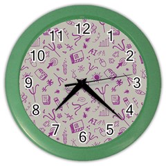 Abstract Design Background Pattern Color Wall Clock