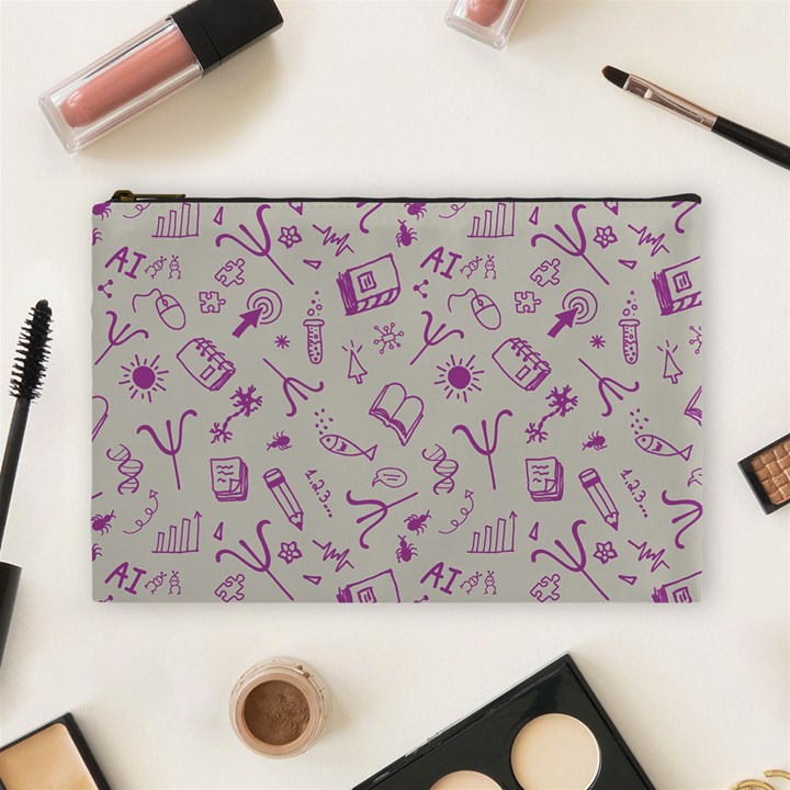 Abstract Design Background Pattern Cosmetic Bag (Large)