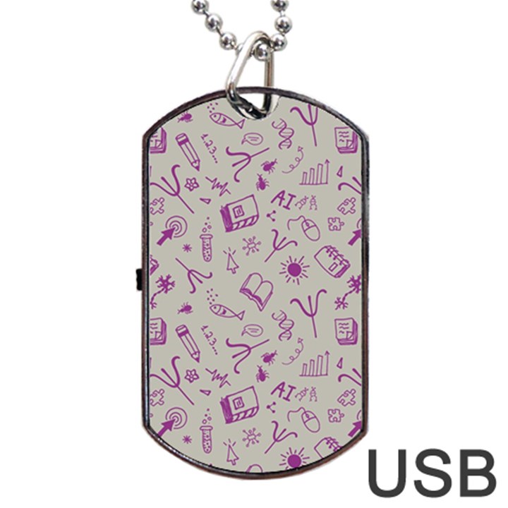 Abstract Design Background Pattern Dog Tag USB Flash (One Side)