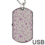 Abstract Design Background Pattern Dog Tag USB Flash (Two Sides) Back