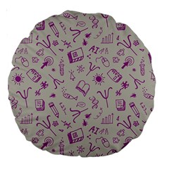 Abstract Design Background Pattern Large 18  Premium Round Cushions