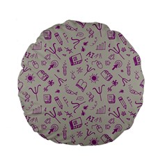 Abstract Design Background Pattern Standard 15  Premium Flano Round Cushions