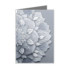 Flower Ornament Graphic Ornate Mini Greeting Card by Bedest