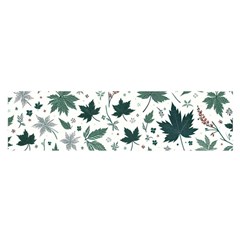 Leaves Nature Bloom Oblong Satin Scarf (16  X 60 ) by Bedest