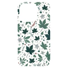 Leaves Nature Bloom Iphone 14 Pro Black Uv Print Case by Bedest