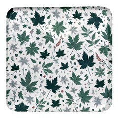 Leaves Nature Bloom Square Glass Fridge Magnet (4 Pack) by Bedest