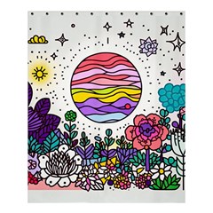 Rainbow Fun Cute Minimal Doodles Shower Curtain 60  X 72  (medium) 