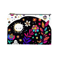 Rainbow Fun Cute Minimal Doodle Cosmetic Bag (large) by Bedest