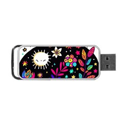 Rainbow Fun Cute Minimal Doodle Portable Usb Flash (two Sides) by Bedest