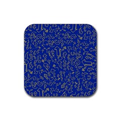 Arrow Doodle Drawing Background Rubber Coaster (square) by Bedest