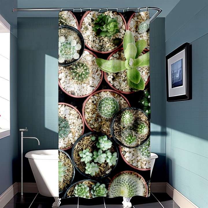 Cactus Nature Plant Desert Shower Curtain 36  x 72  (Stall) 